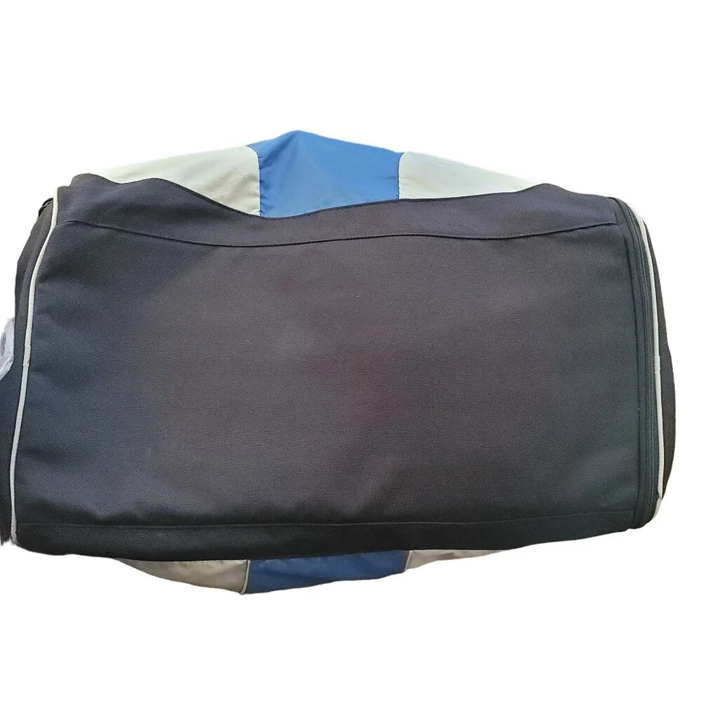 Timberland Large Blue & Grey Duffel Bag With Multiple Compartments Straps jj3643